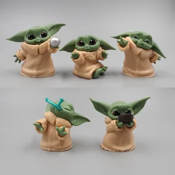 5pcs/set Disney Star Wars Igrača Master Baby Yoda Darth PVC Dejanje Slika Anime Številke Zbirka Lutka Mini Igrača Model za Otroke