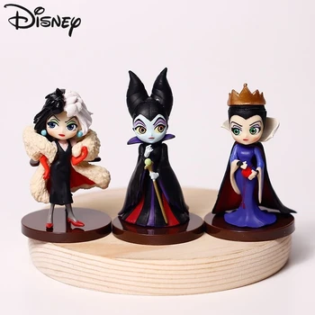 Disney Anime Slika Q Posket Lopov Maleficent Dejanje Slika 3pcs/set Zbirka Model Lutke Otroci Igrače Namizno Dekoracijo Daril