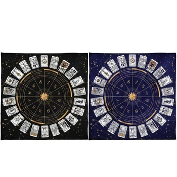Tarots Prtom Rune Divinations Tabela Kritje Astrologija Oracles Igre Mat Kvadratne Oblike Nihalo Oltar Namizni prt A2UF