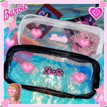 Barbie Pero Vrečke Kawaii Pregleden Nepremočljiva Trendy Kozmetični Torba Za Prenosni Film Stilsko Dekoracijo, Dekleta, Otroci Darilo Lepa Cute