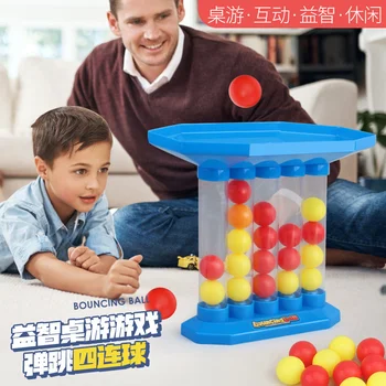Štiri Leta Zapored Odskakivanje Žogo Igra Line Up 4 Klasično Družino Igrača Starš-otrok Interakcije Puzzle Igre Catapult Za Družinsko Zabavo