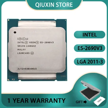 Процессор Intel Xeon E5 2690 V3 E5 2690V3 E5-2690V3, 2,6 ГГц, подходит для материнской X99 12 ядер, 30 Мб, разъем LGA 2011-3