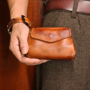 Vintage moda visoko kakovost naravnega pravo usnje moških in žensk univerzalno kovanec za denarnice, vsak dan prostem shranjevanje tipko vrečko kartico vrečko