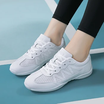 Novo cheerleading čevlji za Otroke plesne čevlje Konkurenčno aerobika Fitnes čevlji za rolkanje Ženske white jazz športni copati