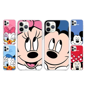 Mickey Minnie Nekaj Za Apple iPhone 13 12 11 SE XS XR X 7 8 6 5 S mini Pro Plus MAX 2020 Mehko Pregleden Primeru Telefon