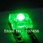 Debelo-Brezplačna Dostava (100 kozarcev) 3 mm Piranha Super Flux Zelena LED 4pin led luči, svetilka