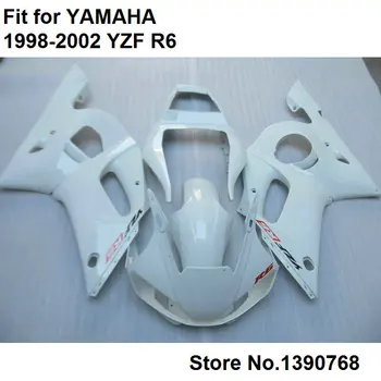 Motorno kolo unpainted karoserija oklep komplet za Yamaha YZF R61998-2002 bela fairings nastavite YZF-R6 98 99 00 01 02 LV30