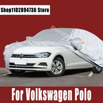 Za Volkswagen Polo Avto Zajema Prostem Sun uv zaščito Prah, Dež, Sneg Zaščitna Auto Zaščitni pokrov