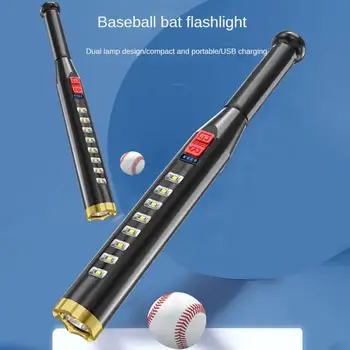 BORUiT Taktično Svetilko iz Aluminija Zlitine Baseball Bat samoobrambe LED Svetilka, Polnilne, Teleskopsko Zoom Sili Lučka