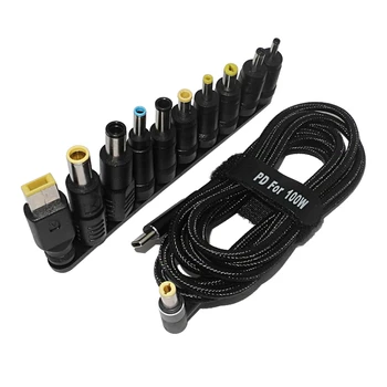 100W Tip C Prenosnik Napajalnik Priključek Vtikač USB Tip C Univerzalni Polnilnik napajalni Kabel Kabel za