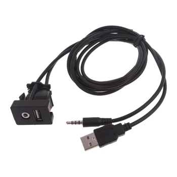 M2EC Vsestranski USB + 3,5 mm Priključek USB, AUX Podometno Montažo, Kabel Podaljšek Kabla Podaljšek Rešitev za Elektronske Naprave