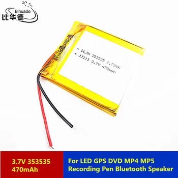 Liter energijo baterijo 3,7 V 470mah 353535 Litij-Polimer LiPo Baterijo za ponovno Polnjenje Za LED GPS DVD MP4 MP5 Snemanje Peresa Bluetoot