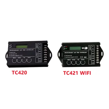WiFi Čas Programable RGB LED Krmilnik TC420 TC421 DC12V 24V 5 Kanalni Izhod 20A Skupno Anodo Programabilni LED Krmilnik