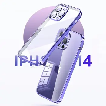 Ohišje Za iPhone 14 Pro Max 11 13 12 Pro XS Max XR X SE 2022 8 7 Plus Objektiv Kamere Steklo Zaščitno Prozorno Prekrita Telefon Kritje