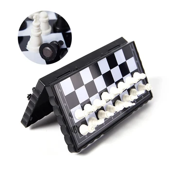 1 Nastavite Plastično Mini Mednarodni Šahovski Zložljiva Magnetni Šahovnici Igre Prenosni Domov Zunanji Otrok Igrače, Lahka teža