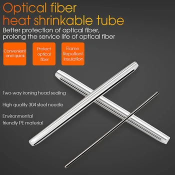 1000pcs/veliko 40 mm 45 60 mm Heat Shrink Tube za Fuzijo Splicer FTTH Optični Kabel Varstvo Rokavi Optični Heat Shrink Tube