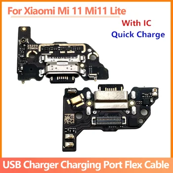 Nov Polnilnik Odbor Flex Za Xiaomi Mi 11 Mi11 Lite 4G / 5G m2101k9ag Vrata USB Priključek Dock Polni Penzion Flex Kabel