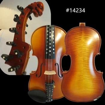 Ročno izdelani plameni 4*10 strune carving poiščite Violino 4/4 bogato sladko zvok #14234