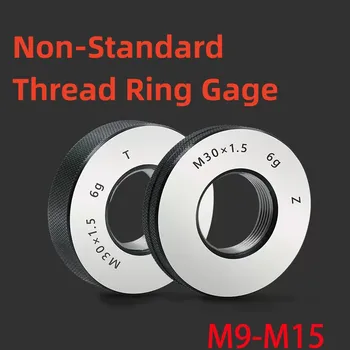 1SET(1*POJDITE+1*NOGO) M9-M15 Non-Standard Metrični Fini Zob Nit Ring Gauge 6 g Orodje za Ukrep M9M10M11M12M13M14M15 X1.5 0.5 1.25 1.0