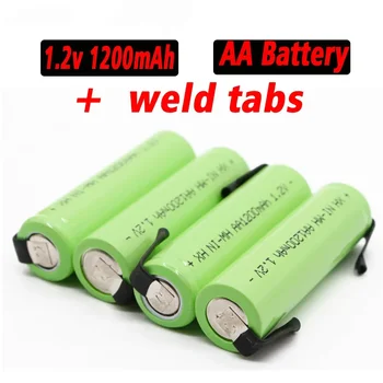 AA Baterija za ponovno Polnjenje 1,2 V 1200mAh AA NiMH Baterije s spajkanjem za DIY električni britev začetnih igrače Varnost baterije