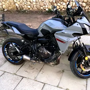 Celoten Motocikel 17 Palčna Prednja In Zadnja Kolesa Vozlišč MT-07 Za Yamaha Izboljšano Nalepko MT07 MT 07 Logotip Rim, Odsevna Nalepka