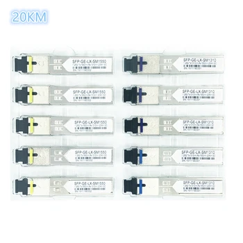 SC SFP svjetlovodni modul 1.25 G SC 20KM 1310/1550nm Eno Vlaken SFP Optični Sprejemnik, Modul ZA ONU OLT5 parov združljivost