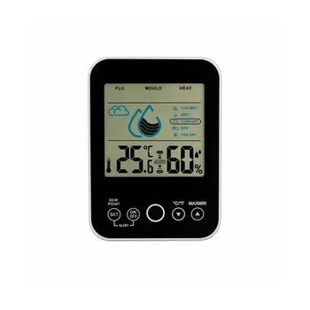 LCD-Digitalni Termometer, Higrometer Notranji Senzor Temperature Zdravo Nego Spremljanje Vlažnosti Meter Vremenske Postaje Črna
