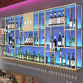 Cocktail Prikaz Bar Kabinet Kotu Imetnik Shranjevanje Kuhinji Vino Omare Sodobne Edinstveno Cremalheira De Vinho Kuhinjskega Pohištva