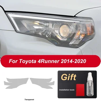 2-kos Avtomobilski žaromet zaščitna folija je primerna za Toyota 4Runner 2014-2020 žaromet popravila transparentno črna TPU nalepka