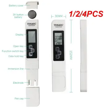 1/2/4PCS Prenosne Vode TDS Meter Pero ES Prevodnost Tester Kakovost Vode Monitor za Pitno Vodo Gnojil Koncentracija
