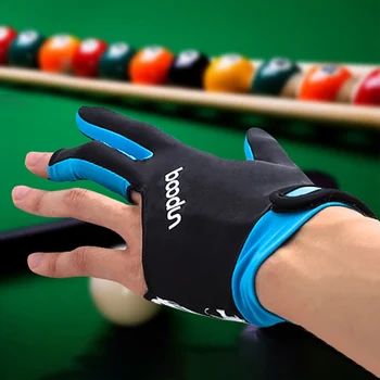 Biljard Rokavice Anti-Skid Levi Ali Desni Strani 3 Prsti Kažejo Rokavice Snooker Iztočnico Quick-Dry Šport Rokavice