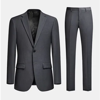 Lin3389-Moške poslovne obleke, sivo obleko