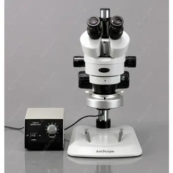 Zoom Mikroskop-AmScope Suuplies 7X-45X Stereo Zoom Mikroskop, w Aluminija 80-LED Luči + 1.3 MP Kamera