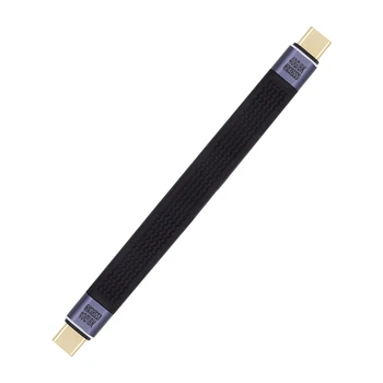 Chenyang Tip-C USB-C Moški Moški USB4 40Gbps 100W 8K Ravno Slim FPC Podatkovni Kabel za Prenosni Telefon 240W 13cm
