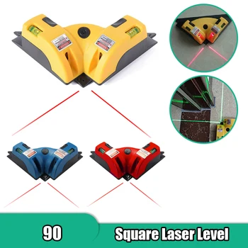 90 Stopnjo Kvadrat Laser Level Laser Pravim Kotom Navpično Podlago Žice Instrument Za Merjenje Zaposlitev Orodje Laser Gradbeništvo Orodja