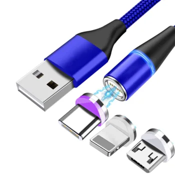 LED Magnetni USB Kabel, Hitro Polnjenje, Tip C Micro USB Kabel Magnet Polnilnik Podatkov Za Hotwav T5 Pro OPPO Najdi X5 Pro 5G DOOGEE S3