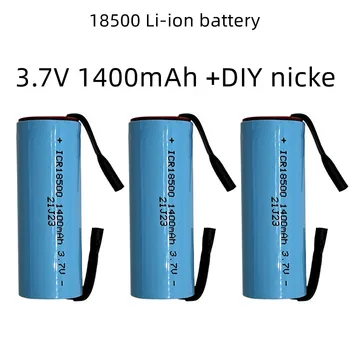 Batterie Li-Ionska 18500, 3,7 V 1400mAh, légère et de grande capacité, + feuille de Niklja à faire soi-même