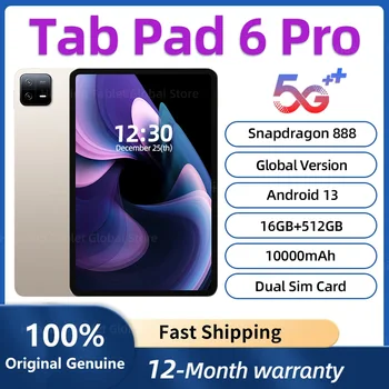 2024 Original Pad 6 Snapdragon Pro 888 Globalna Različica za Tablične RAČUNALNIKE Android 13 10000mAh RAM 16 GB ROM 1TB 5G HD 4K Zaslon, WIFI Mi