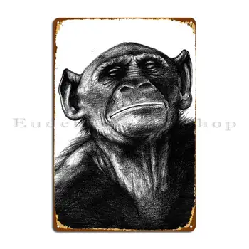 Opica Bonobo Kovinski Znak Ustvariti Stranka Plošče Club Bar, Kino Tin Prijavite Plakat