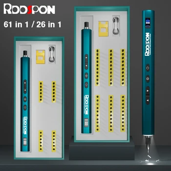 RDDSPON 62 V 1 Električni Izvijač, Nastavite Natančno električno Orodje, Komplet Večnamensko Brezžični Magnetni Bitov Za Mobilni Telefon Popravila