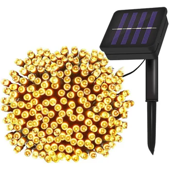 20M 50M 100M Solar Powered Niz Luči Garland Nepremočljiva Prostem Sončne Božič Pravljica Luči Niz za Teras Poroko Dekor
