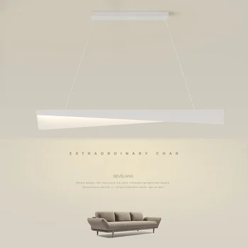 Jedilnica lestenec, Nordijska ustvarjalne minimalističen trakovi recepciji bar namizne svetilke sodobno minimalistično LED jedilno mizo lučka