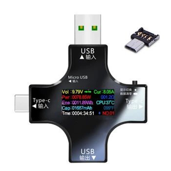 Tip-C USB Tester Digitalni Voltmeter Ampermeter Trenutno Spremlja Ampermeter R9UF