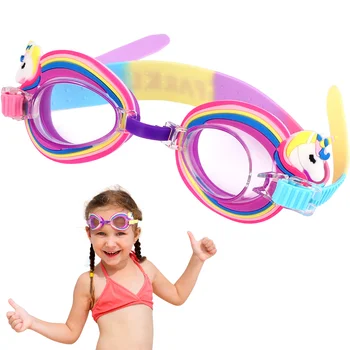 Otroci Plavanje Očala Meglo Brezplačno Otroci Plavanje Očala Toddlers Risanka Samorog Buljiti