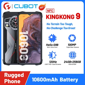 Cubot KingKong 9 Pametni telefon Robusten ,24GB(12+12GB Razširjeno)+ 256GB,100MP,10600mAh Krepak Telefon Helio G99 120HZ 6.58