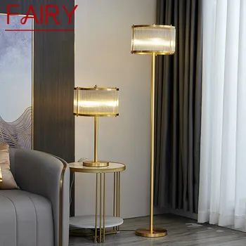 VILA Nordijska Medenina Talna Svetilka Moderne Luksuzne Spalnice, Dnevna Soba, Poleg Kavč LED Dekorativna Stoječe Luči