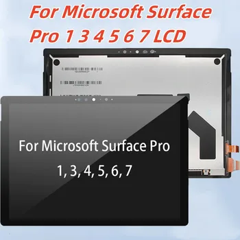 AAAA+++++ LCD Za Microsoft Surface Pro 1 3 4 5 6 7 Zaslon LCD, Zaslon na Dotik, Računalnike Skupščine 1886 1807 1796 1724 16311514