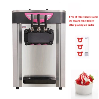 Sladoled Maker Komercialne Samodejno Sladoled Pralni Velike Zmogljivosti 26L / H Namizje Sladko Stožec Sladoled avtomat