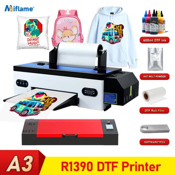 A3 DTF Transfer Tiskalnik R1390 DTF Tiskalnik Impresora DTF T shirt Tiskanje Pralni Neposredno Film Tiskalnik Za vse Tkanine Tiskanja