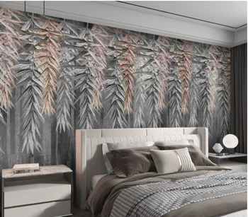 po meri fotografijo za ozadje začetnega dekoracijo Sodobne enostavno ročno poslikano povzetek sveže rastline oljna slika, spalnica ozadju zidana